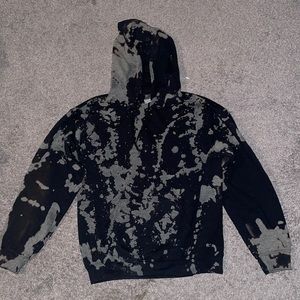Custom made, Black bleached Gildan hoodie.